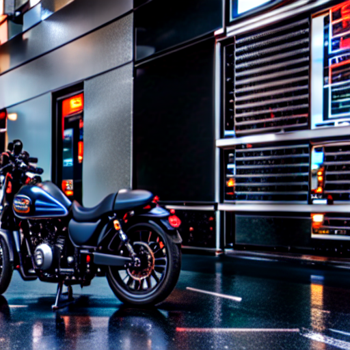 013_a black motorcycle is parked by the side of the road.png